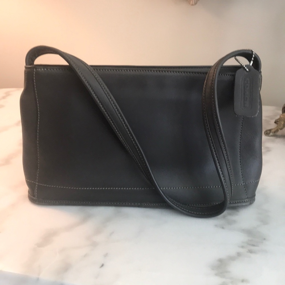 Gray leather Coach bag